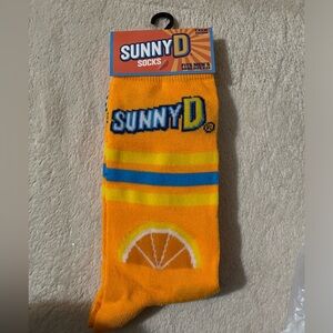 Men’s  / Unisex novelty socks Sunny D  (Rare )!! . Fits shoe size 6-12